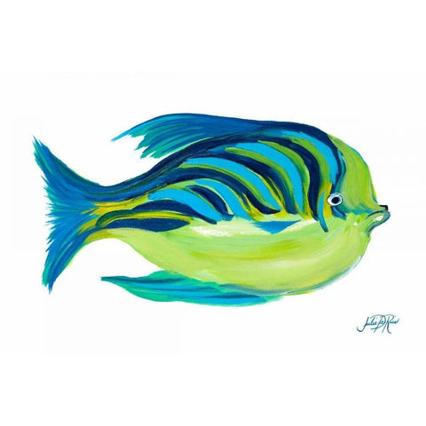 Fishy I Black Modern Wood Framed Art Print by DeRice, Julie