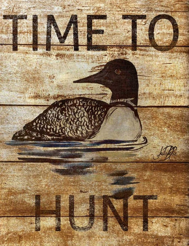 Time To Hunt  II White Modern Wood Framed Art Print with Double Matting by DeRice, Julie