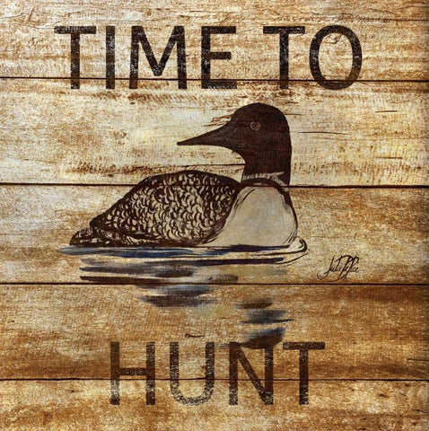 Time To Hunt Square II Black Ornate Wood Framed Art Print with Double Matting by DeRice, Julie