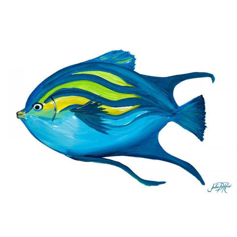 Fishy II Black Modern Wood Framed Art Print by DeRice, Julie