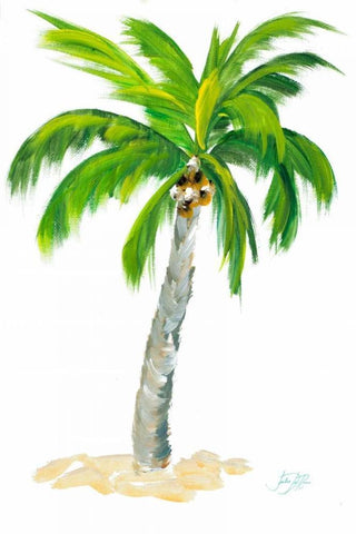 Palm Days V Black Ornate Wood Framed Art Print with Double Matting by DeRice, Julie