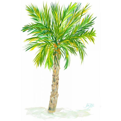 Palm Days VII White Modern Wood Framed Art Print by DeRice, Julie