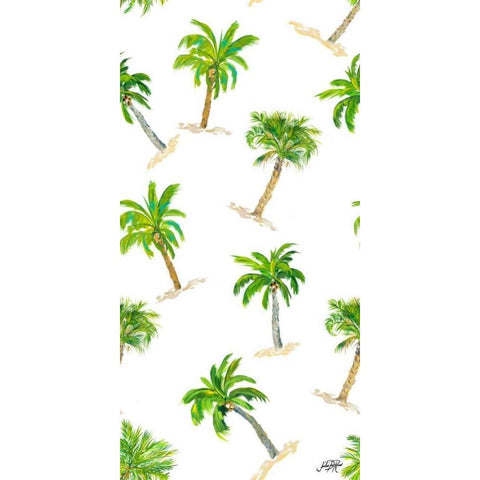 Toss Palm Pattern Black Modern Wood Framed Art Print by DeRice, Julie