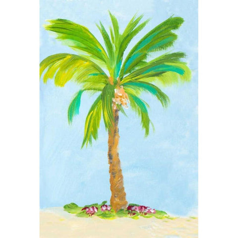 Palm Days II Gold Ornate Wood Framed Art Print with Double Matting by DeRice, Julie