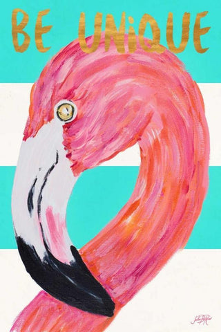 Be Unique White Modern Wood Framed Art Print with Double Matting by DeRice, Julie