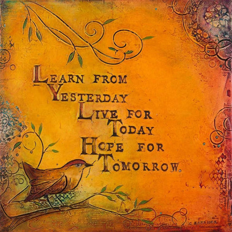 Learn Live Hope I Black Modern Wood Framed Art Print with Double Matting by Kinnison, Carolyn