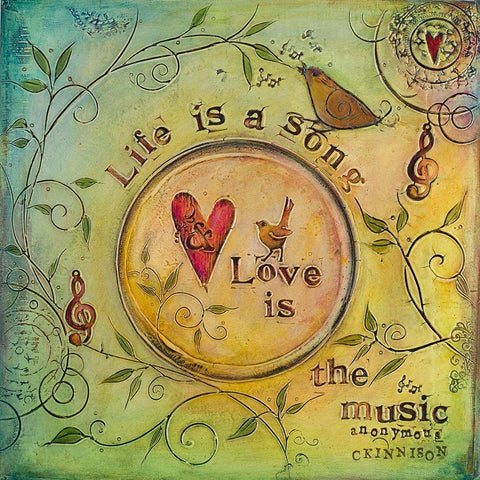 Peace Comes from Within II Black Ornate Wood Framed Art Print with Double Matting by Kinnison, Carolyn