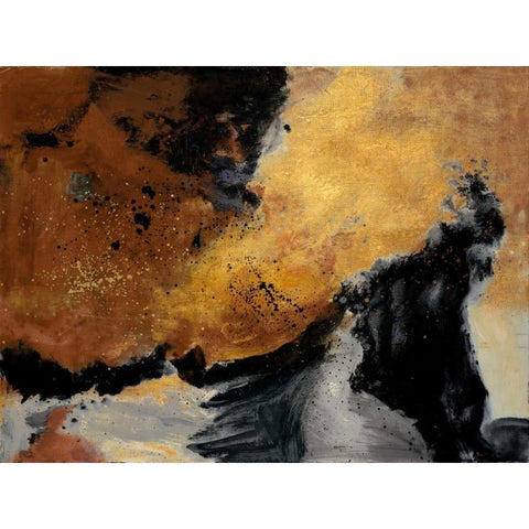 Wave Black Modern Wood Framed Art Print with Double Matting by Maria, Robin