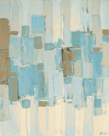 Muted Rhizome II White Modern Wood Framed Art Print with Double Matting by Coolick, Ann Marie
