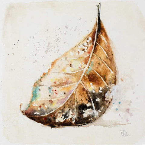 Global Leaves II Black Ornate Wood Framed Art Print with Double Matting by Pinto, Patricia