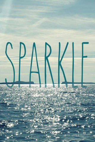 Sparkle White Modern Wood Framed Art Print with Double Matting by Gardner, Sarah