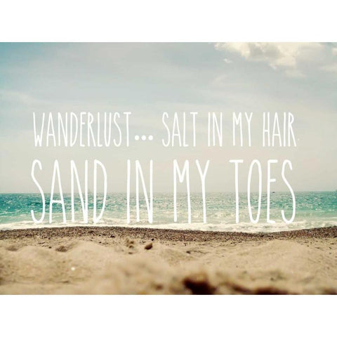 Sand in My Toes Black Modern Wood Framed Art Print with Double Matting by Gardner, Sarah