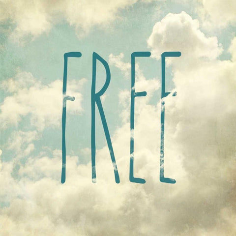 Free In The Clouds Black Modern Wood Framed Art Print by Gardner, Sarah