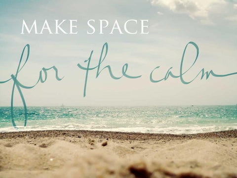 Make Space White Modern Wood Framed Art Print with Double Matting by Gardner, Sarah
