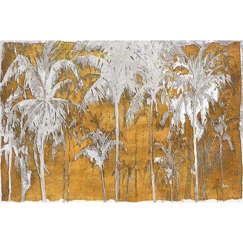 Luxe Palms II Black Modern Wood Framed Art Print with Double Matting by Pinto, Patricia