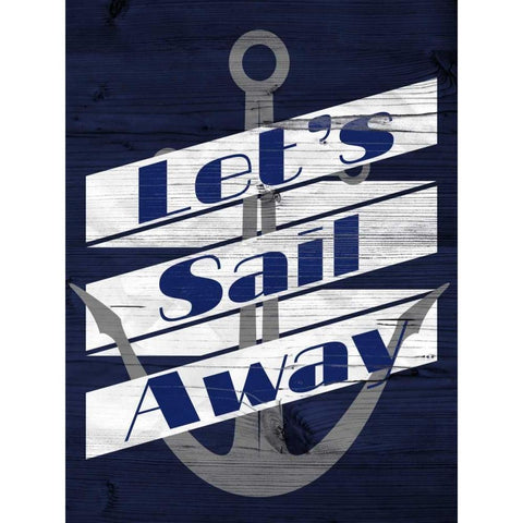 Lets Anchor I Black Modern Wood Framed Art Print by SD Graphics Studio