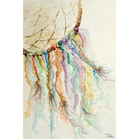 Dream Catcher I Gold Ornate Wood Framed Art Print with Double Matting by Pinto, Patricia