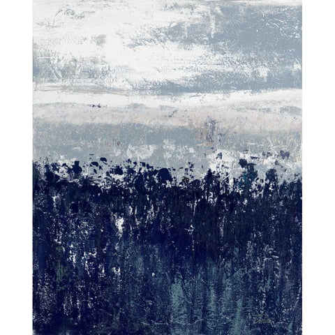 Indigo Contemporary II White Modern Wood Framed Art Print by Pinto, Patricia