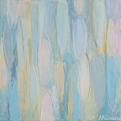 Drops Of Neutrality White Modern Wood Framed Art Print with Double Matting by Coolick, Ann Marie