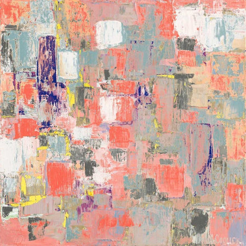 Coral Coterie White Modern Wood Framed Art Print with Double Matting by Coolick, Ann Marie