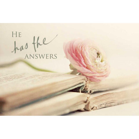 He has the Answers Gold Ornate Wood Framed Art Print with Double Matting by Gardner, Sarah