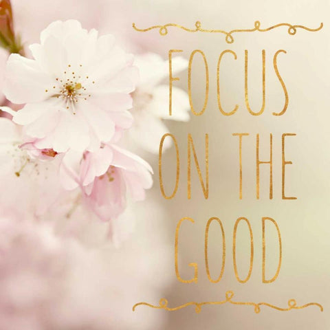Focus on the Good Gold Ornate Wood Framed Art Print with Double Matting by Gardner, Sarah