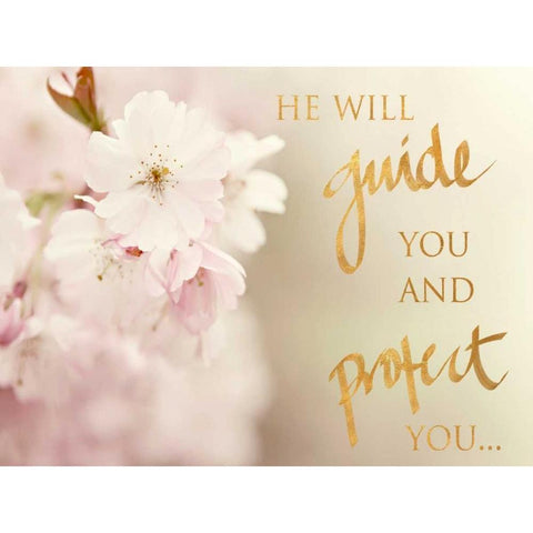 He Will Guide You White Modern Wood Framed Art Print by Gardner, Sarah
