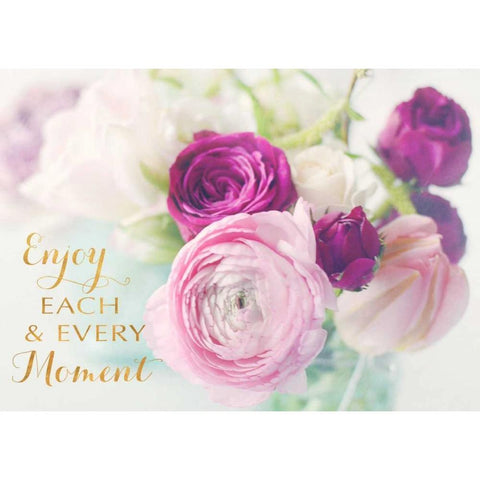Enjoy the Moments Gold Ornate Wood Framed Art Print with Double Matting by Gardner, Sarah