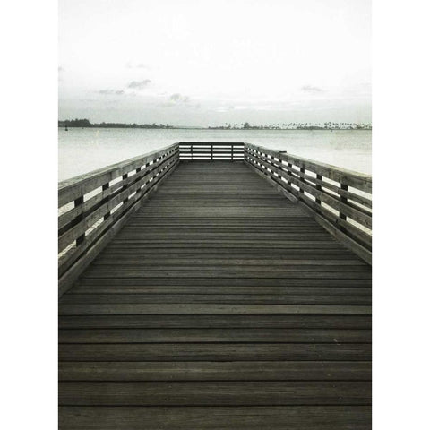 San Juan Pier Black Modern Wood Framed Art Print by Saghini, Lisa Hill