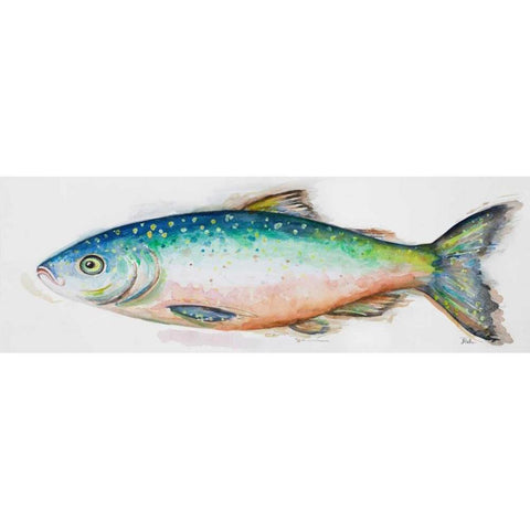 Watercolor Fish I Gold Ornate Wood Framed Art Print with Double Matting by Pinto, Patricia