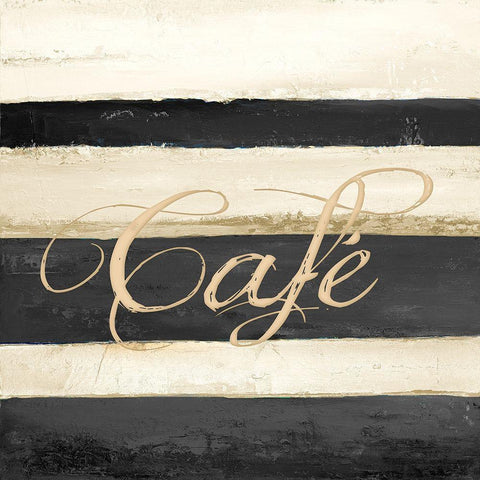 Cafe White Modern Wood Framed Art Print with Double Matting by Pinto, Patricia