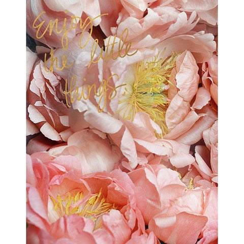 Enjoy the Little Things Gold Ornate Wood Framed Art Print with Double Matting by Gardner, Sarah