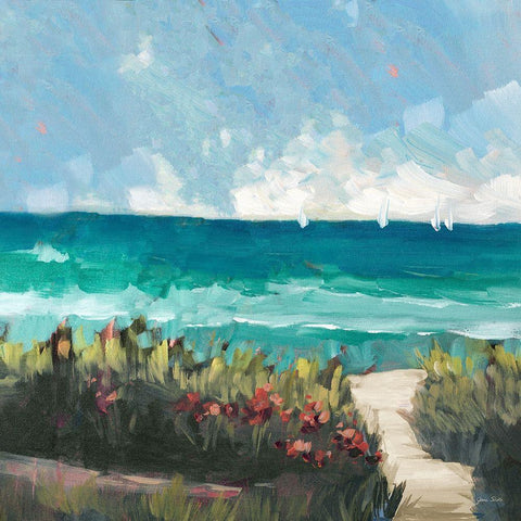 Oceanside II Black Modern Wood Framed Art Print by Slivka, Jane