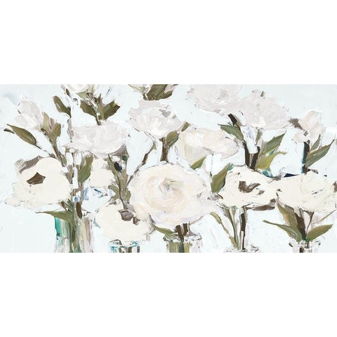 Romantic White Blossoms White Modern Wood Framed Art Print by Slivka, Jane