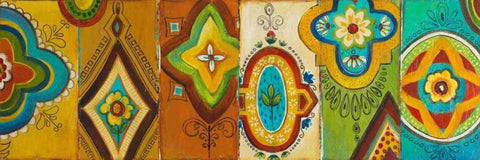 Quatrefoil Design White Modern Wood Framed Art Print with Double Matting by Pinto, Patricia