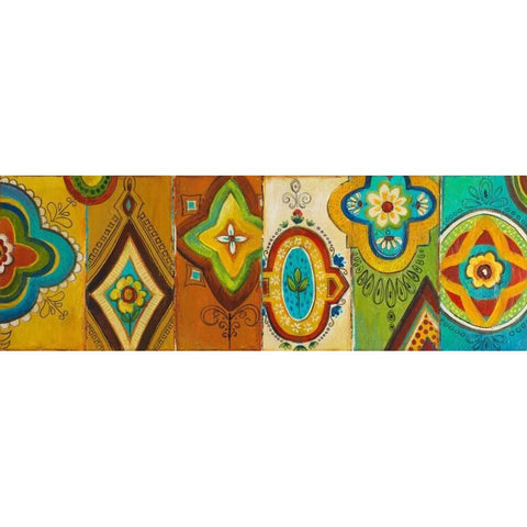 Quatrefoil Design Gold Ornate Wood Framed Art Print with Double Matting by Pinto, Patricia