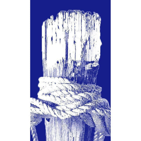 Indigo Pier Panel I Black Modern Wood Framed Art Print by Bryant, Susan