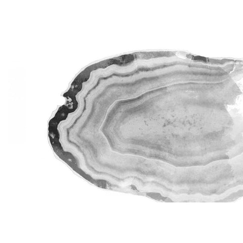 Watercolor BW Agate White Modern Wood Framed Art Print by Bryant, Susan