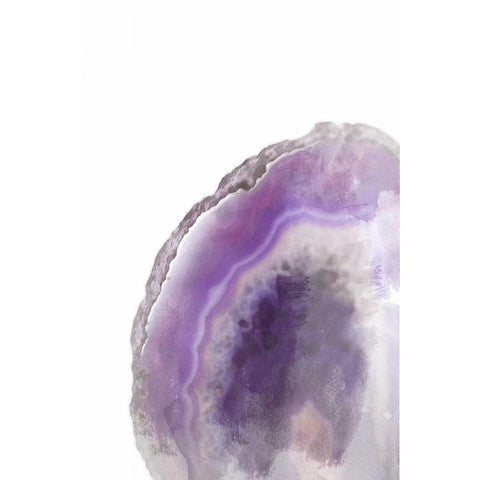 Purple Watercolor Agate Rectangle Black Modern Wood Framed Art Print by Bryant, Susan