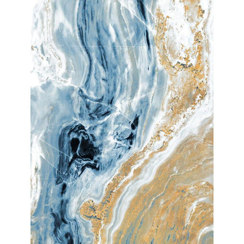 Blue Quartz Top Black Modern Wood Framed Art Print with Double Matting by Bryant, Susan