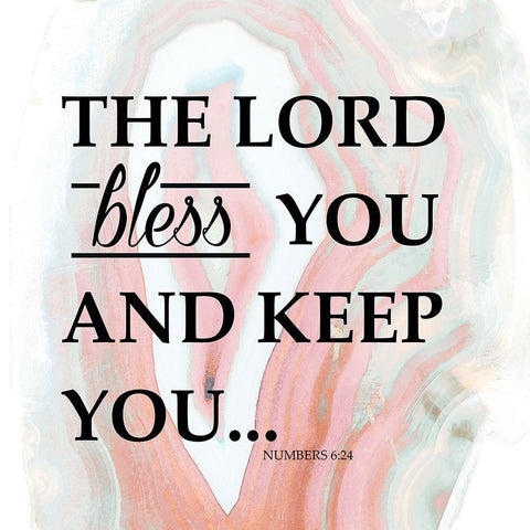The Lord Bless You Black Ornate Wood Framed Art Print with Double Matting by Bryant, Susan