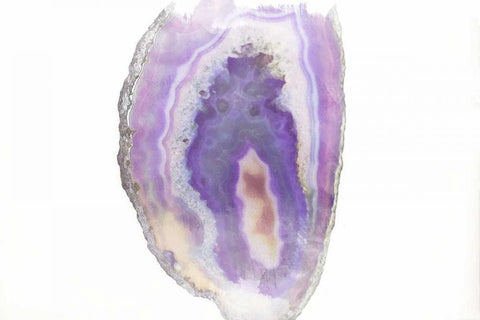 Purple Watercolor Agate I Black Ornate Wood Framed Art Print with Double Matting by Bryant, Susan