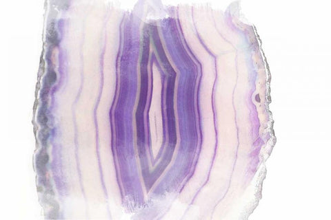 Purple Watercolor Agate II Black Ornate Wood Framed Art Print with Double Matting by Bryant, Susan