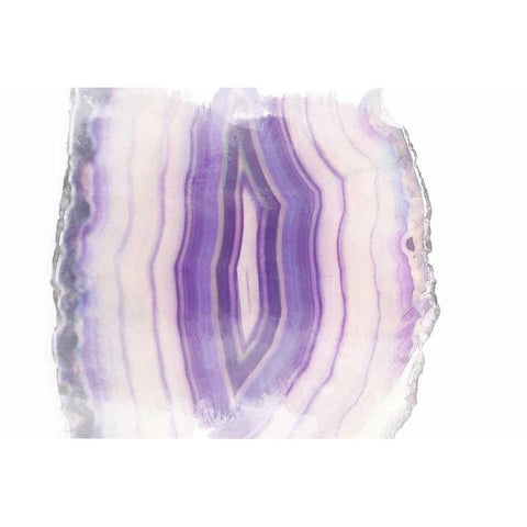 Purple Watercolor Agate II White Modern Wood Framed Art Print by Bryant, Susan