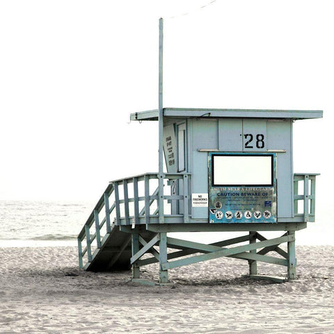 Lifeguard House White Modern Wood Framed Art Print by Bryant, Susan
