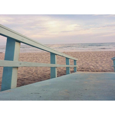Down to the Beach Black Modern Wood Framed Art Print by Bryant, Susan