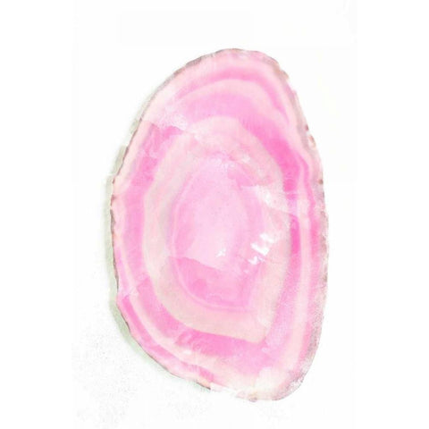 Pink Watercolor Agate I White Modern Wood Framed Art Print by Bryant, Susan