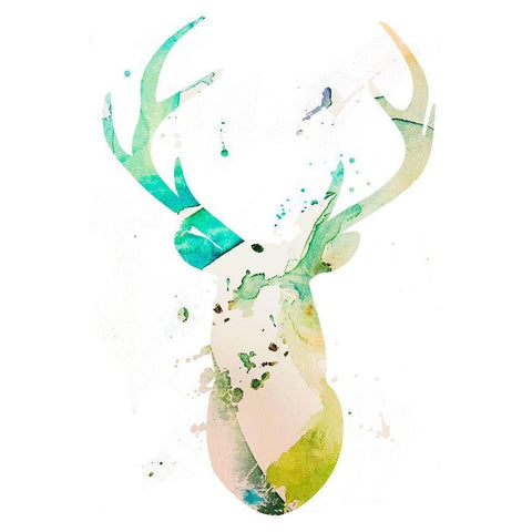 Youthful Deer II Black Modern Wood Framed Art Print by Bryant, Susan
