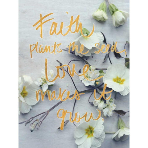 Faith Plants the Seed Black Modern Wood Framed Art Print by Gardner, Sarah