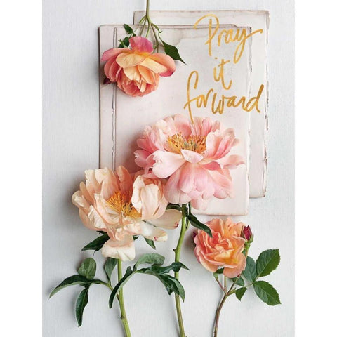 Pray it Forward Black Modern Wood Framed Art Print by Gardner, Sarah
